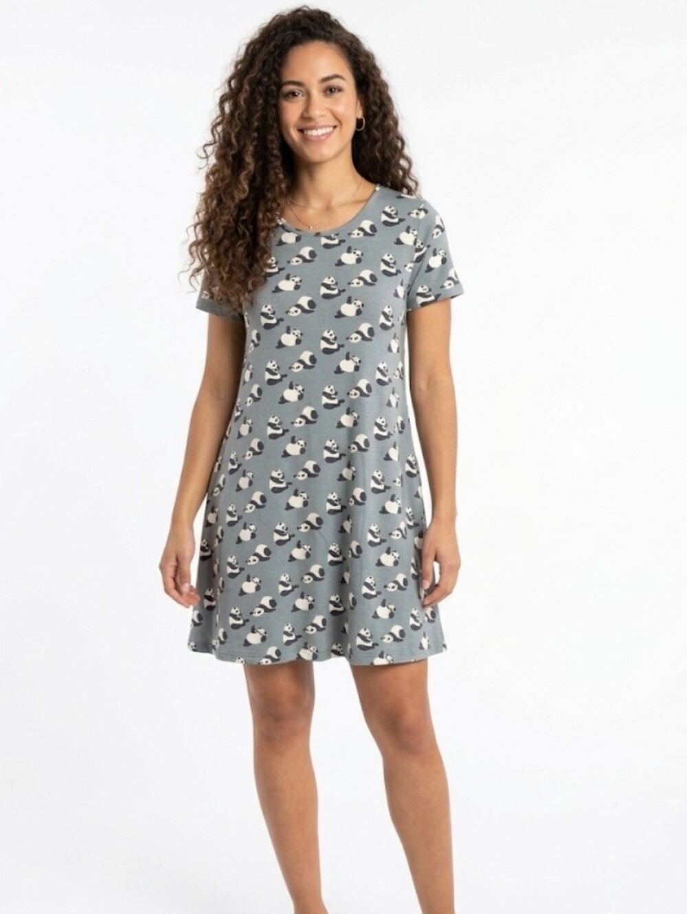 Svaha Organic Cotton Dress Panda Print Medium